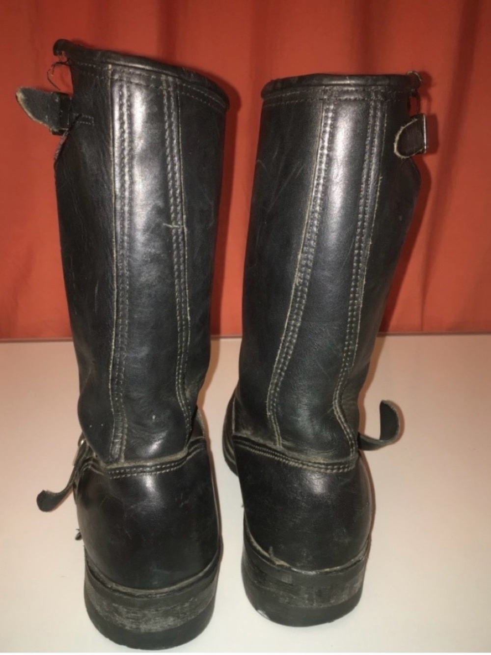 Vintage 90’s Carolina Classic Black Leather Moto Boots Women’s 7/Men’s 5 - Picture 4 of 8